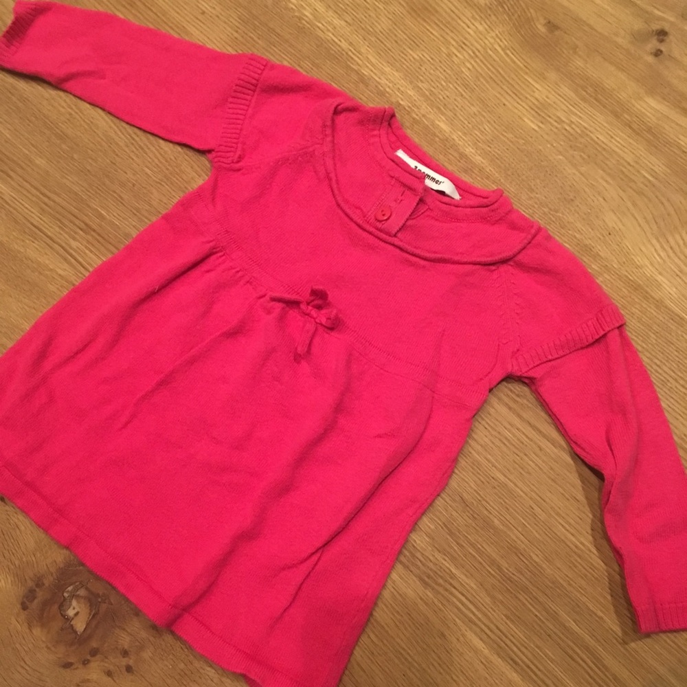 Hot pink sweater dress by 3Pommes